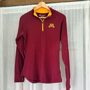 Colosseum Maroon and Gold Quarter-Zip Pullover